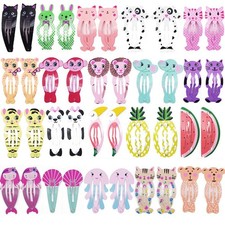 30PCS Style Hair Clips for Girls   Cute Cartoon  Flower Alloy Hairpins Set