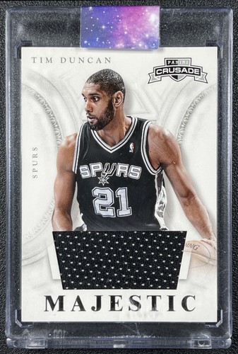 TIM DUNCAN 2012-13 PANINI CRUSADE #5 MAJESTIC MATERIALS GU JERSEY SPURS