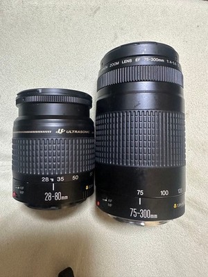 Canon EOS 5D Mark IV DSLR Camera with EF 28-80 and EF 75-300