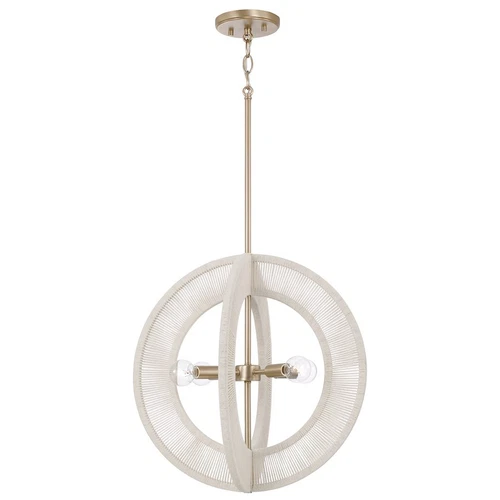 Capital Lighting Delaney 4 Light Pendant, Matte Brass - 349843MA - Picture 1 of 1