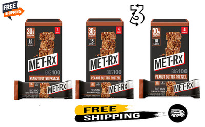 30g Protein, 12 Ct, MET-Rx Big 100 Protein Bar, Peanut Butter Pretzel