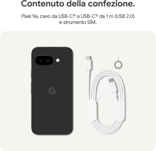 Smartphone GOOGLE Pixel 9a 5G 6,3" 8+256GB Obsidian Black Nero NUOVO Sigillato - Imagen 2 de 2