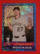2025 Topps Heritage High Number Jordan Beck Light Blue Sparkle Colorado Rockies