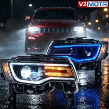 For Jeep Grand Cherokee 2014-2022 Led Headlights Projector Wanimationsequentia For Jeep Grand Cherokee 2014-2022 Led Headlights Projector Wanimationsequentia
