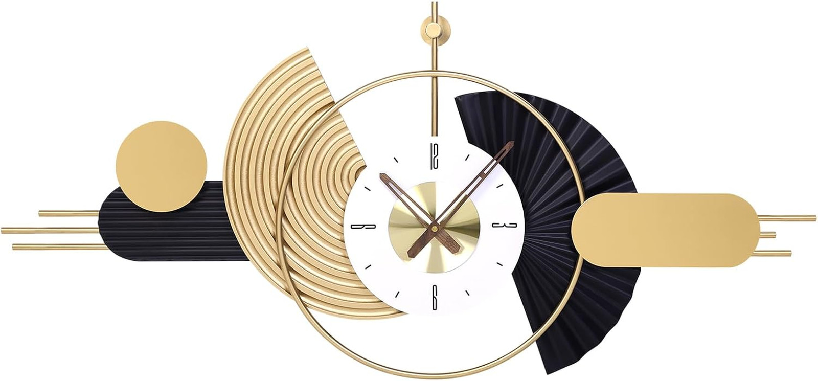 Large Silent Wall Clock - Modern Abstract Design for Home & Office Decor