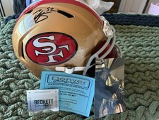 49ers Patrick Willis Authentic Signed Full Size Speed Rep Helmet Beckett Witness