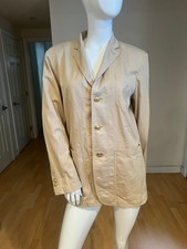 LAUREN RALPH LAUREN COTTON BLAZER CREST JACKET SZ L LARGE