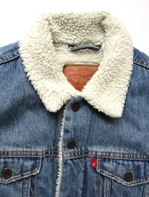 Levi's Sherpa Denim Trucker 16365 Herren Jacke Medium Mid Blau LJKTC365
