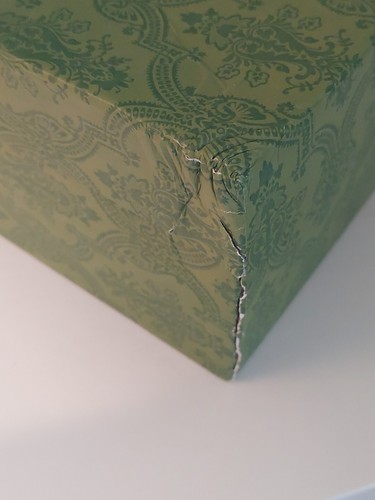 Gucci Green Damask Embossed Cardboard Slide Empty Box Only L 12 x W 8.5"x H 5" - Picture 8 of 9