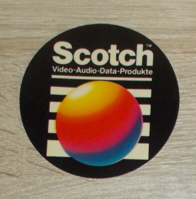 Alter Aufkleber | Sticker Scotch Video - Audio - Data - Produkte Cassetten