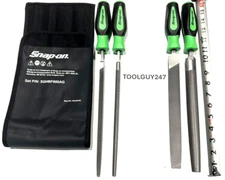 SNAP ON  SGHBF600A G 4 PC GREEN Instinct Soft Grip Handle Mixed File Set NEW +