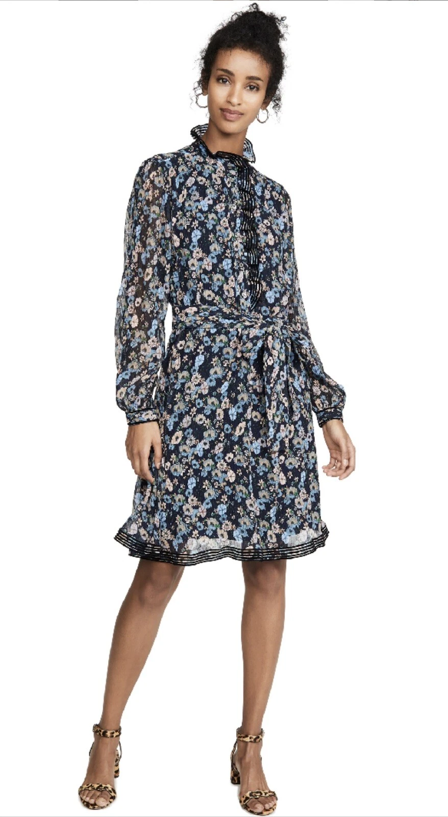 Nuovo con etichetta! Abito plissé con stampa floreale Tory Burch Deneuve taglia 6