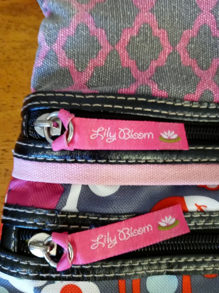 Bandolera Lily Bloom colorida y divertida bolsa mensajera bonito diseño patrón ajustable Foto 4 de 4