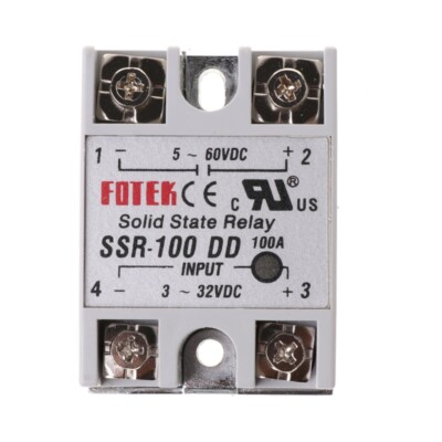 SSR-100 DD Solid State Relay Module 100A 3-32V DC Input  5-60V DC Output Relay