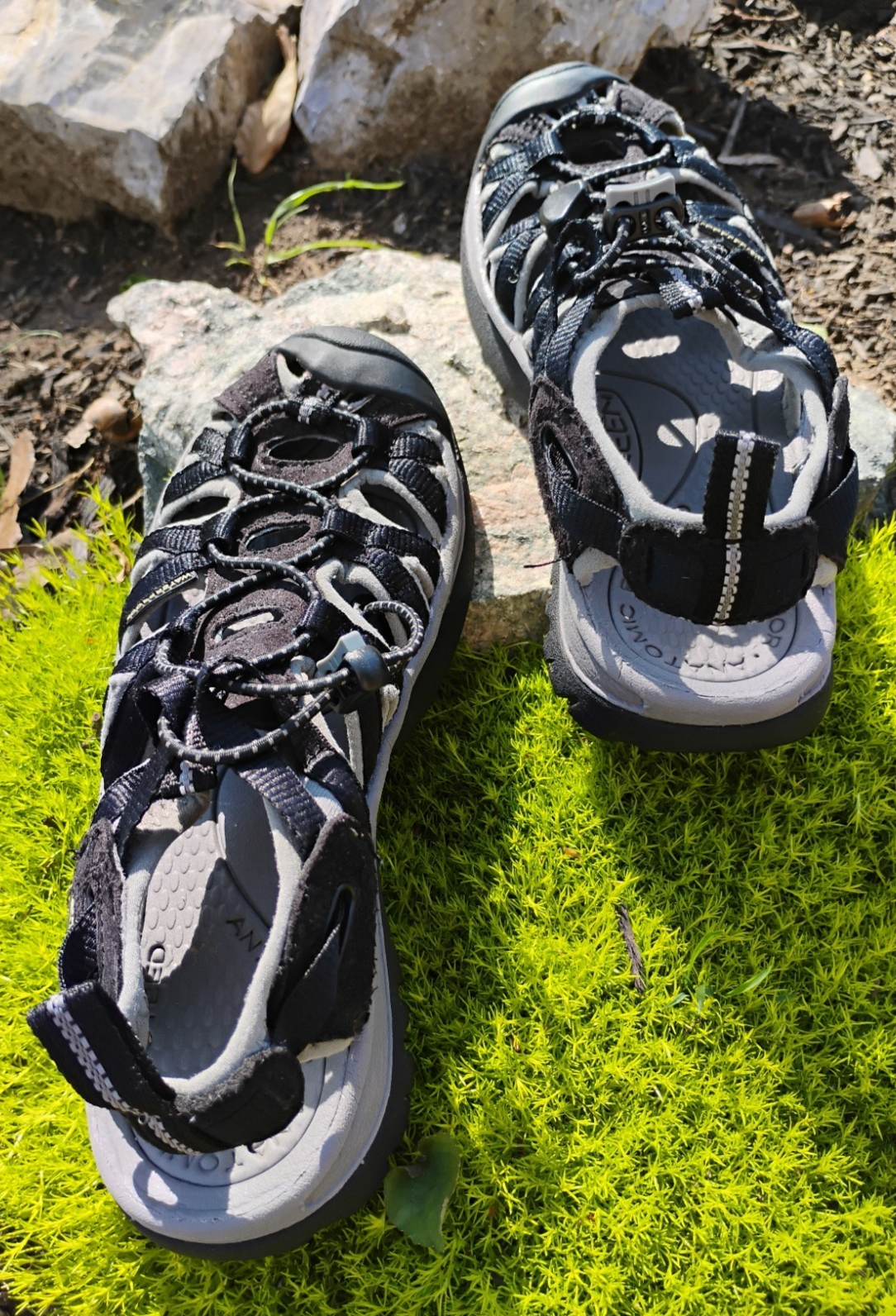 Sandali donna Keen Whisper escursionismo plantare anatomico taglia 5 5 nero grigio BUONI!