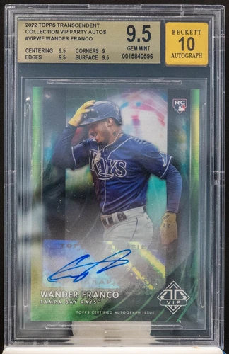 Wander Franco 2022 Topps Transcendent VIP Party RC Auto /20 Rays BGS 9.5/10 GEM