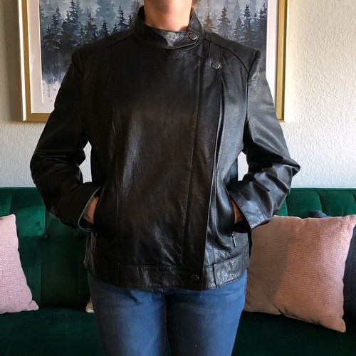 Black Leather Motorcycle Jacket | eBay