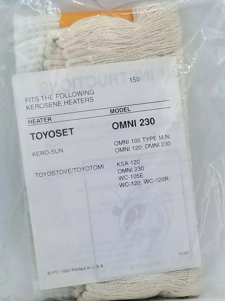 Kerosene Heater Wick Replacement - Fits Toyoset Kero Sun Omni 230 and more  New 76903044007 | eBay