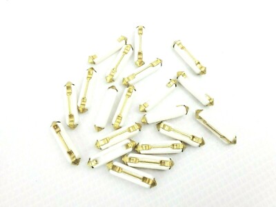 BMW 20 Pcs Ceramic 8A White Torpedo Bullet Style Fuses ATS GBC Brass Elements