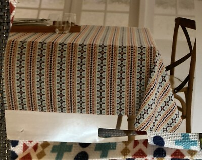 Food Network 52 x 70 Oblong Tablecloth red white blue Memorial Day 4th of July