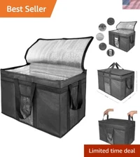 Reusable XXL Insulated Shopping Bag with Zipper - Perfect for Grocery & Picnics