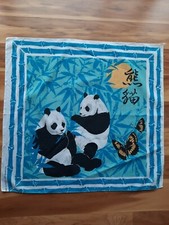 Vintage Asian Themed Panda Bandana Handkerchief Made In USA RN 14193