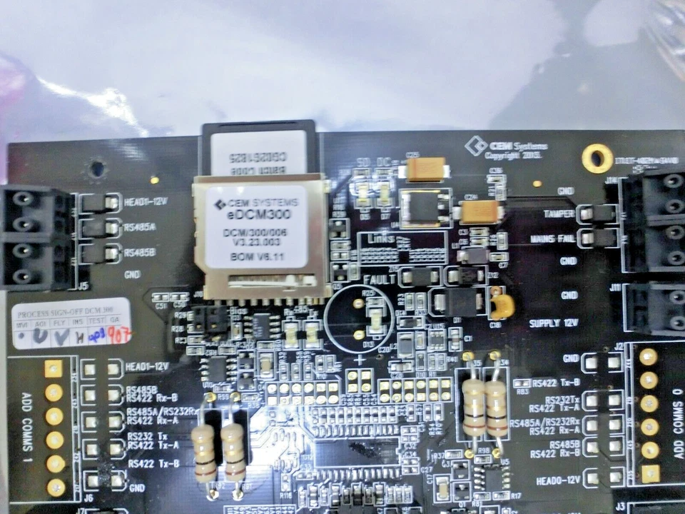 CEM Systems PCB/DCMII/006 eDCM300 DCM/300/006 V3.23.003 BOM V6.11 Board,US*96530 - Image 3 of 4
