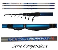 serie 3 canne infinity trota lago azione pesca tremarella vetrino bombarda gara