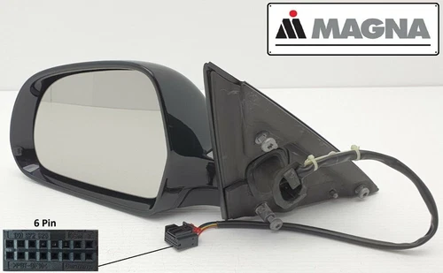 AUDI A4 08-15 B8 8K2 DOOR/WING MIRROR (LEFT) Brilliant Black LY9B 8K2857409D