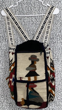 Peruvian Wool Woven Boho Backpack Hiking Book Bag