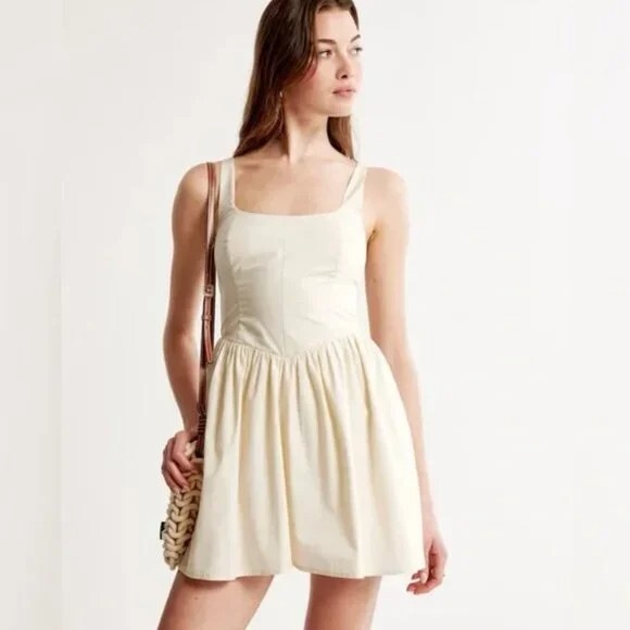 Abercrombie & Fitch Corset Drop Waist Skort Dress Large