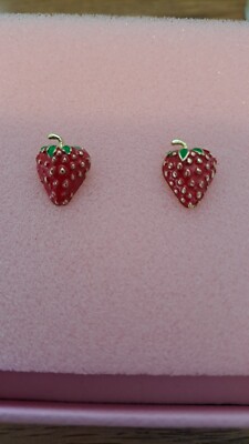 Entzückende süße rote Erdbeere süße Früchte Ohrringe Ohrstecker Party Schmuck kostenloser Versand