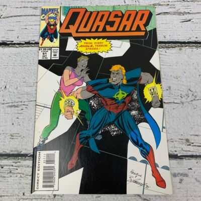 Marvel Comics Quasar #51 Direct Edition Comic Book October 1993
