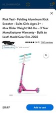 Madd Gear CARVE 100 Purple Pink Teal - Folding Aluminum Kick Scooter New in box