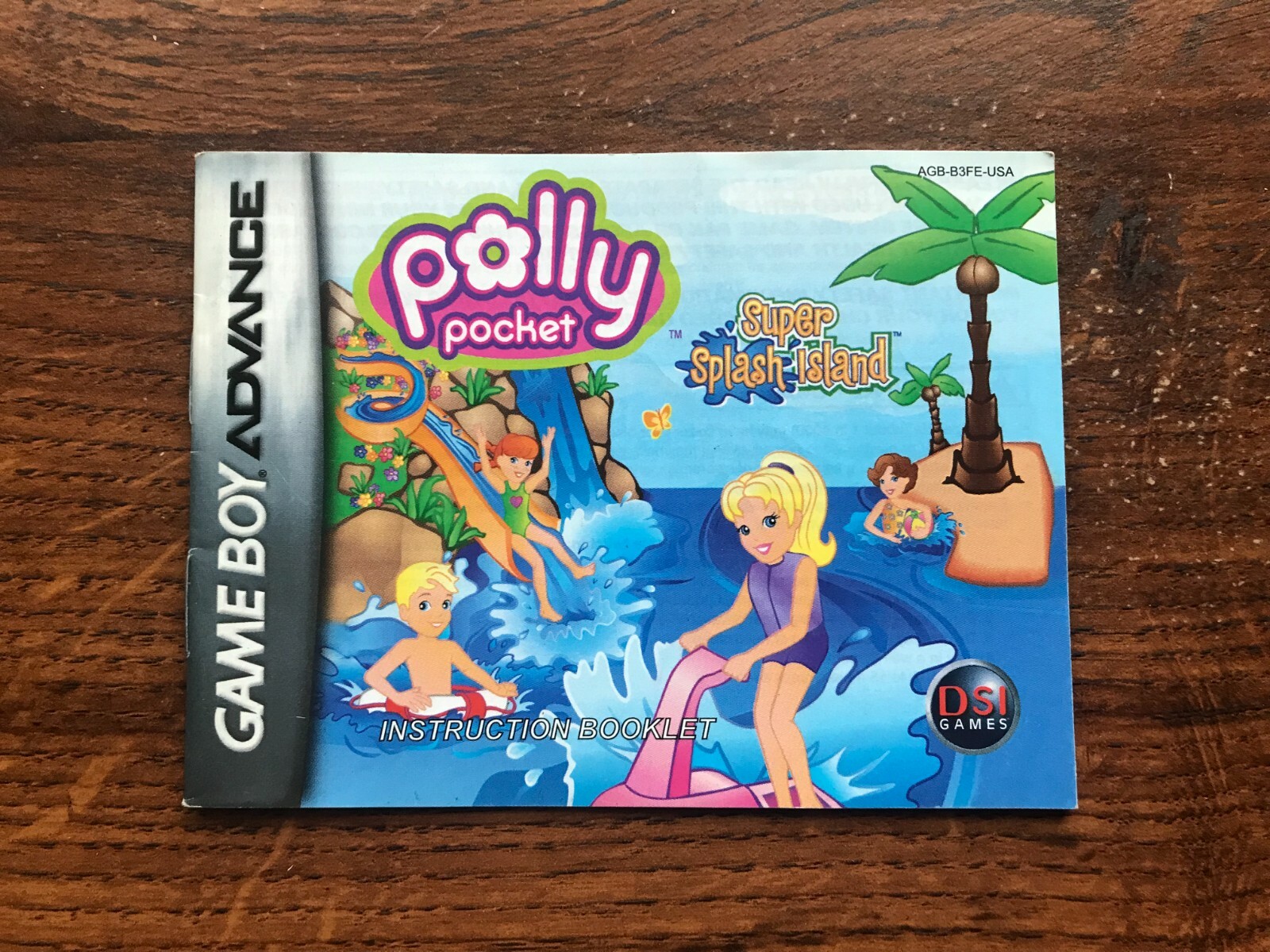 Polly Pocket Super Splash Island Nintendo Gameboy Advance Manual Only