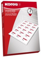 Kores Universal-Etiketten, 70 X 36 Mm, Weiß, 100 Blatt