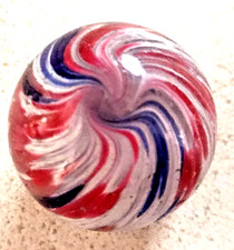 TOY MARBLE 0.94 END OF THE DAY LEFT SWIRL ONION SKIN HAND MADE NO MICA WET MINT