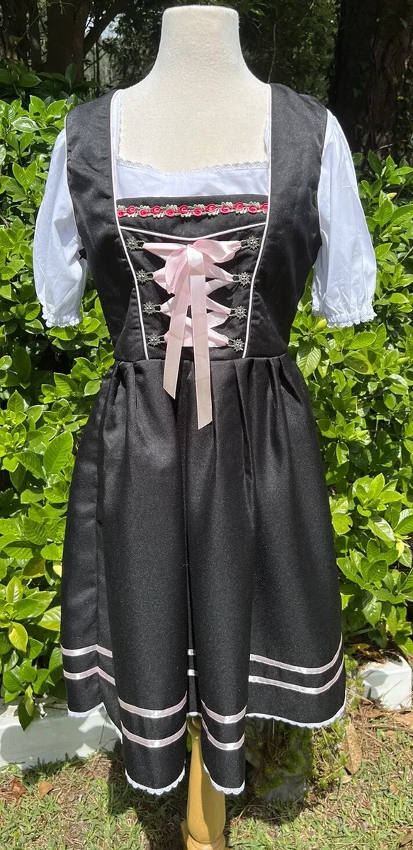 Octoberfest Dirndl Style Dress Lace Front NWT 2 Piece Bavarian Costume Sz L