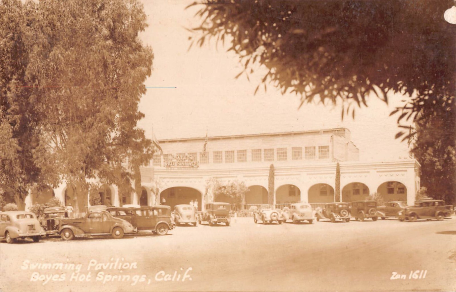 Vintage Cars in Front of Swimming Pavilion, Boyes Hot Springs
