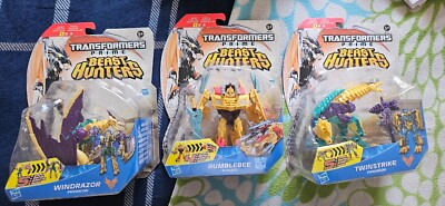 Transformers Beast Hunters Windrazor Twinstrike Bumblebee DELUXE  CANCELED RARE