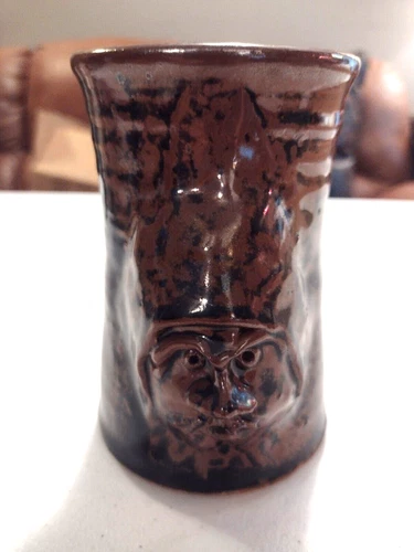 Studio Art Pottery Large Ugly Face Mug Signed by the Artist
