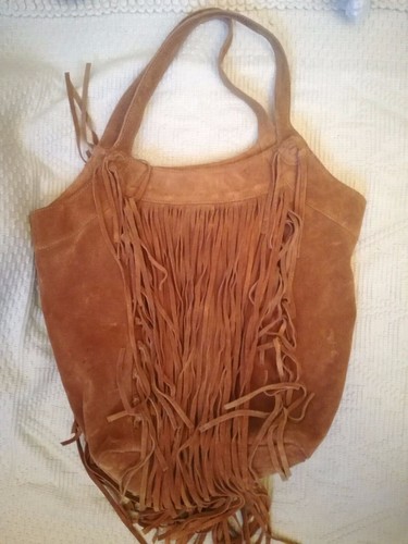 Borsa di Zara, scamosciata marrone con frange | eBay