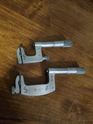 Starrett No 220 Multi Anvil Micrometer Set 0-1 1-2 Interchangeable Uni Mike