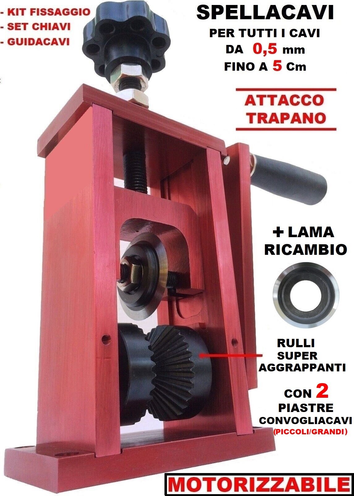 Macchina Spelafili Professionale Recupero Rame - Sguainacavi Spellacavi NEW