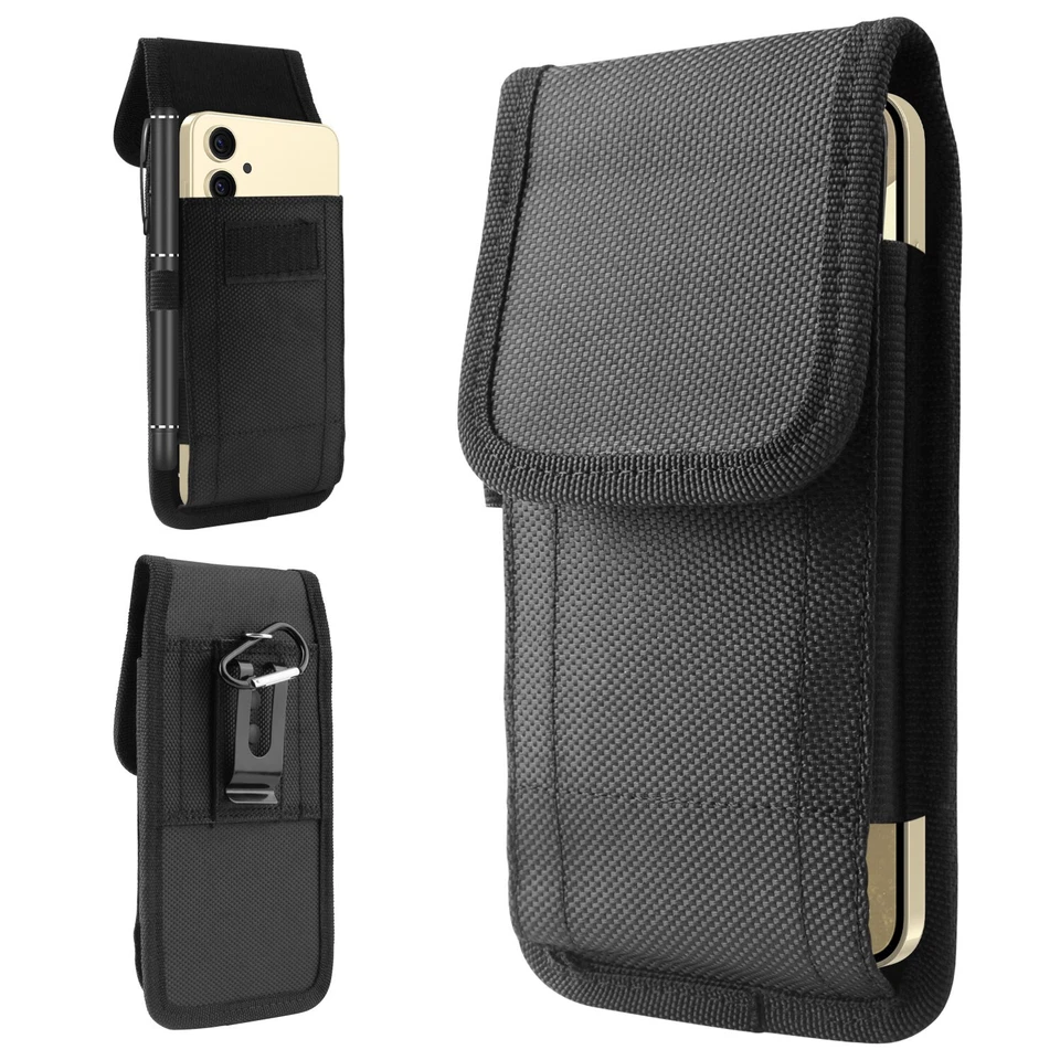 Universal Vertical Leather Belt Clip Pouch Case for Cell Phone - Fits Samsung - Image 2 of 4