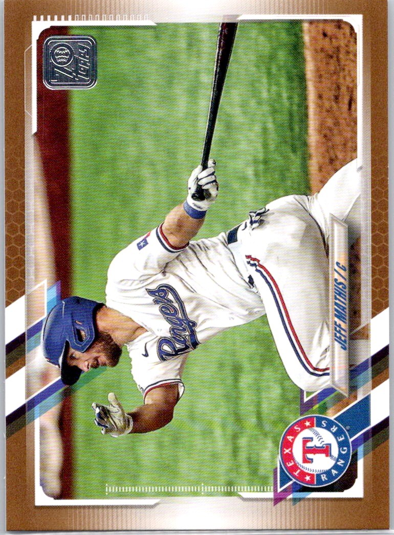 2021 Topps Gold #348 Jeff Mathis #/2021 Texas Rangers