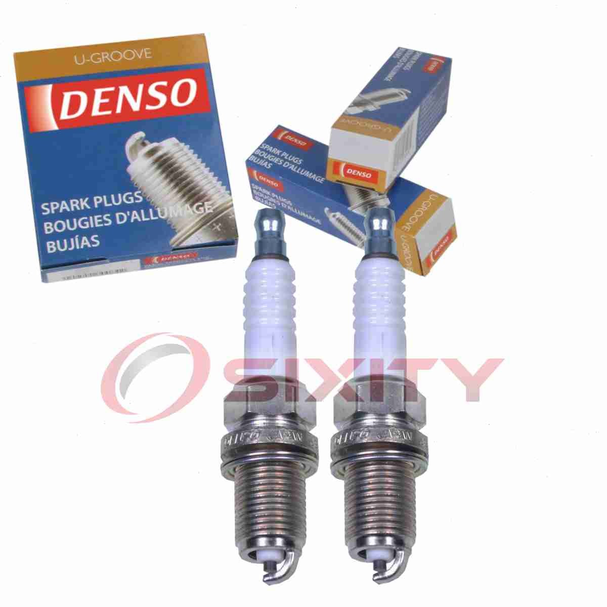 2 pc DENSO 3165 Standard U-Groove Spark Plugs for K22PR-U 4644 22401-53J07 ny