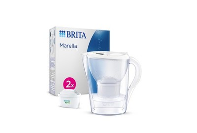 Brita Marella Cool Water Filter Jug 2.4L + 2 Maxtra Pro All-in-1 Filters White