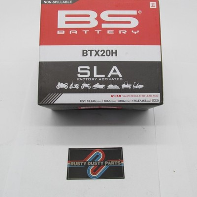 BS Battery NIB SLA Factory Activated 12V AGM Maintenance Free Battery BTX20H