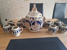 Bowle-Sets im Stil der Rheinburgen mit acht T...